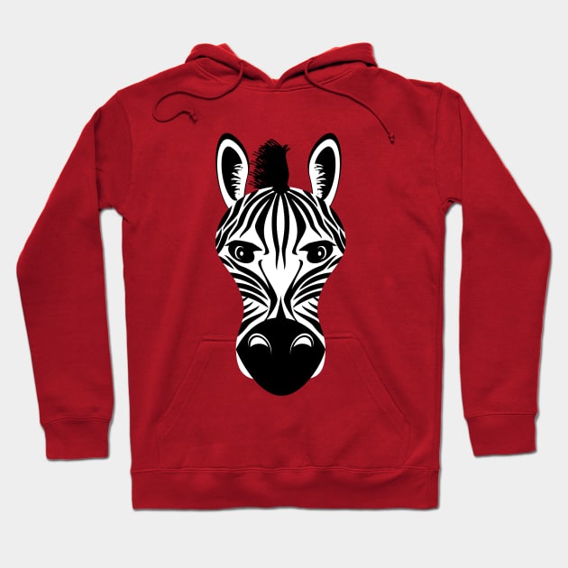 Zebra Face Hoodie by mailboxdisco